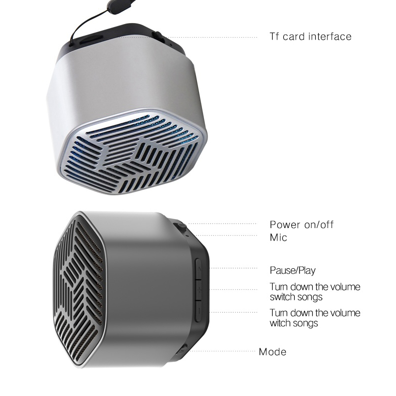 Hexagon Wireless Speaker with LED Light