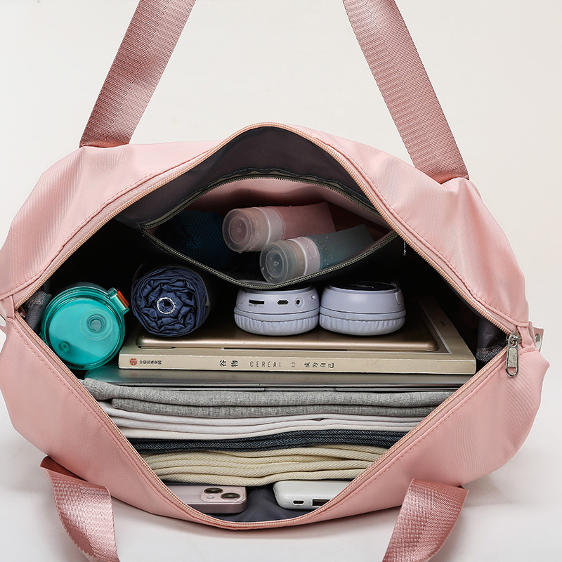 Foldable Travel Duffel Bag with Shoe Compartment