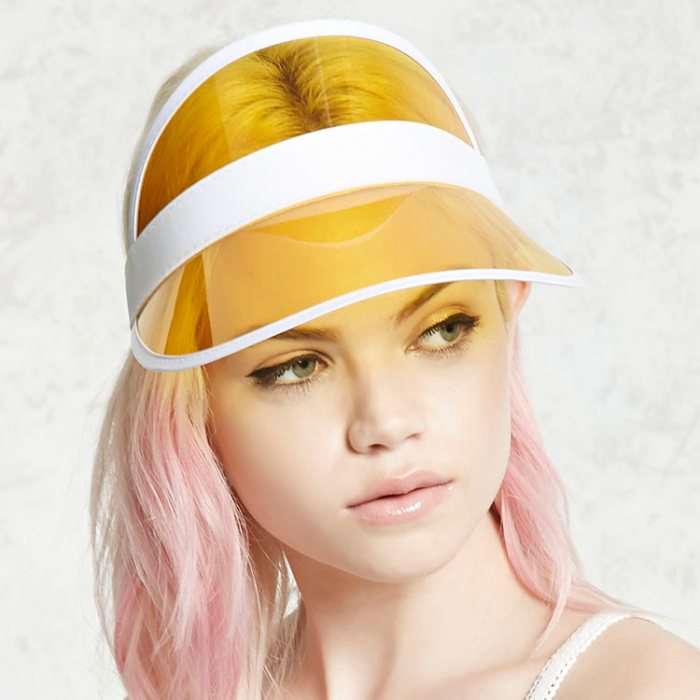 Wide Brim Transparent Sun Visor Hat