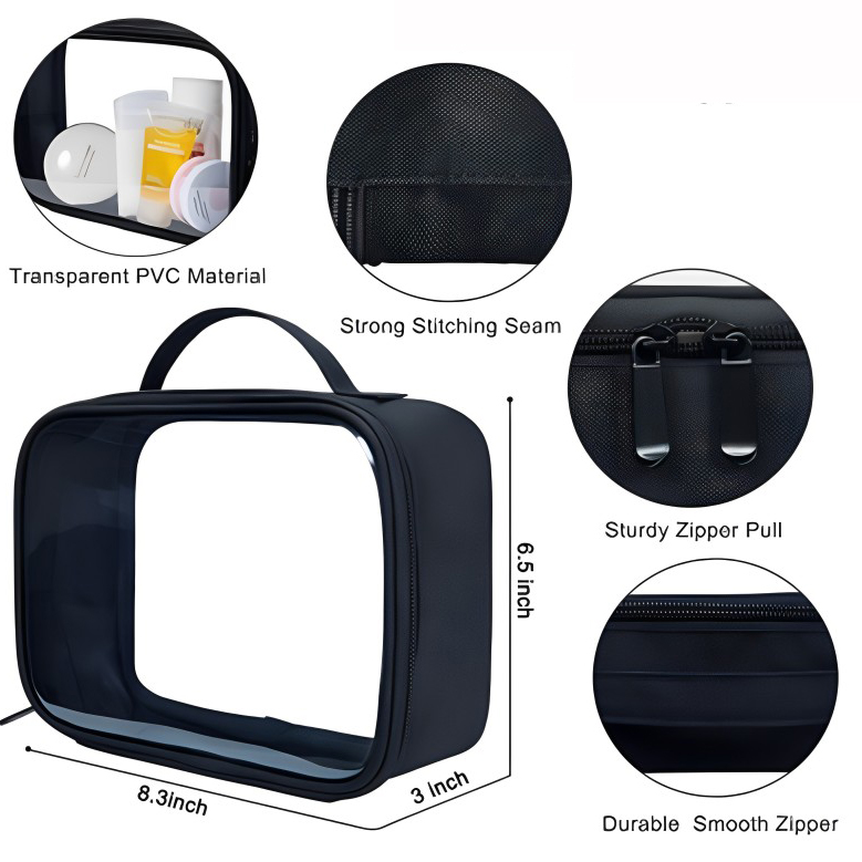Clear Toiletry Bag with Handle 