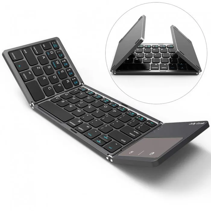 Foldable Bluetooth Keyboard with Touchpad (Rechargeable)