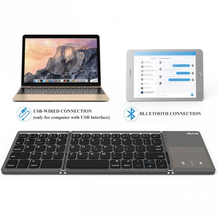 Foldable Bluetooth Keyboard with Touchpad (Rechargeable)
