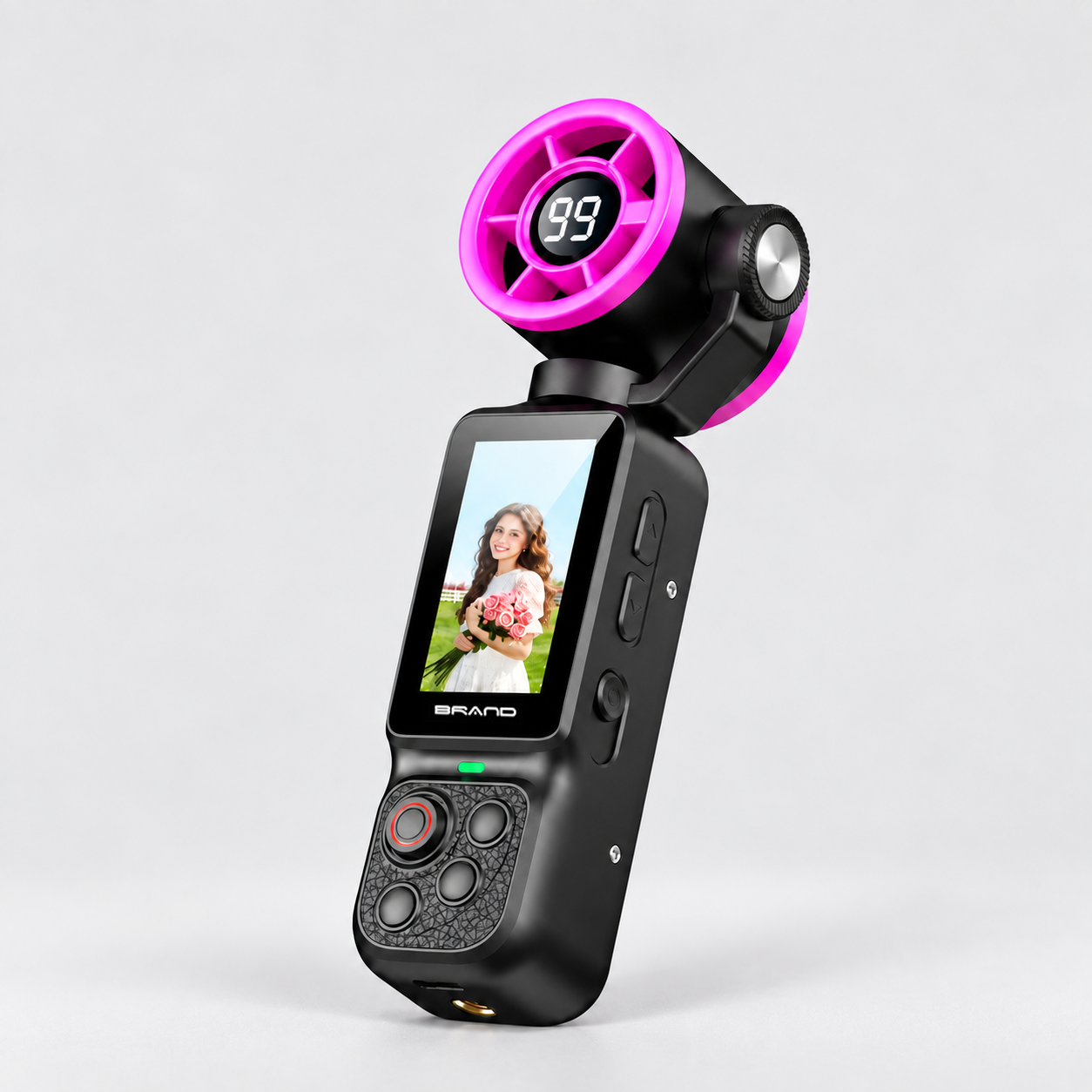 2-in-1 Gimbal Camera Fan - Handheld Fan