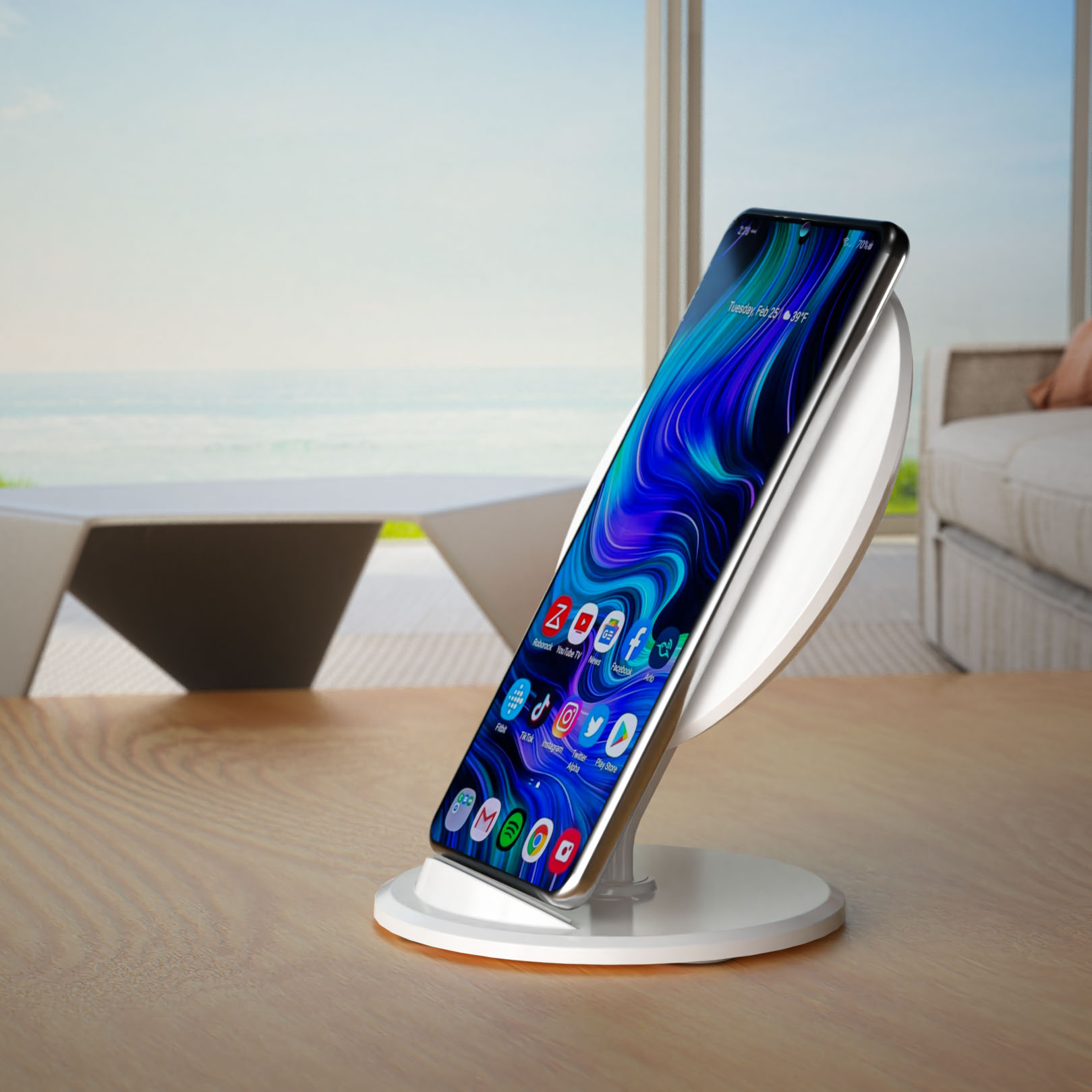 Halo Adjustable 10W Wireless Charger Phone Holder