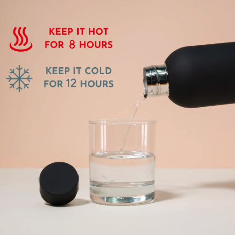 500ml Matte Double Wall Stainless Steel Bottle 