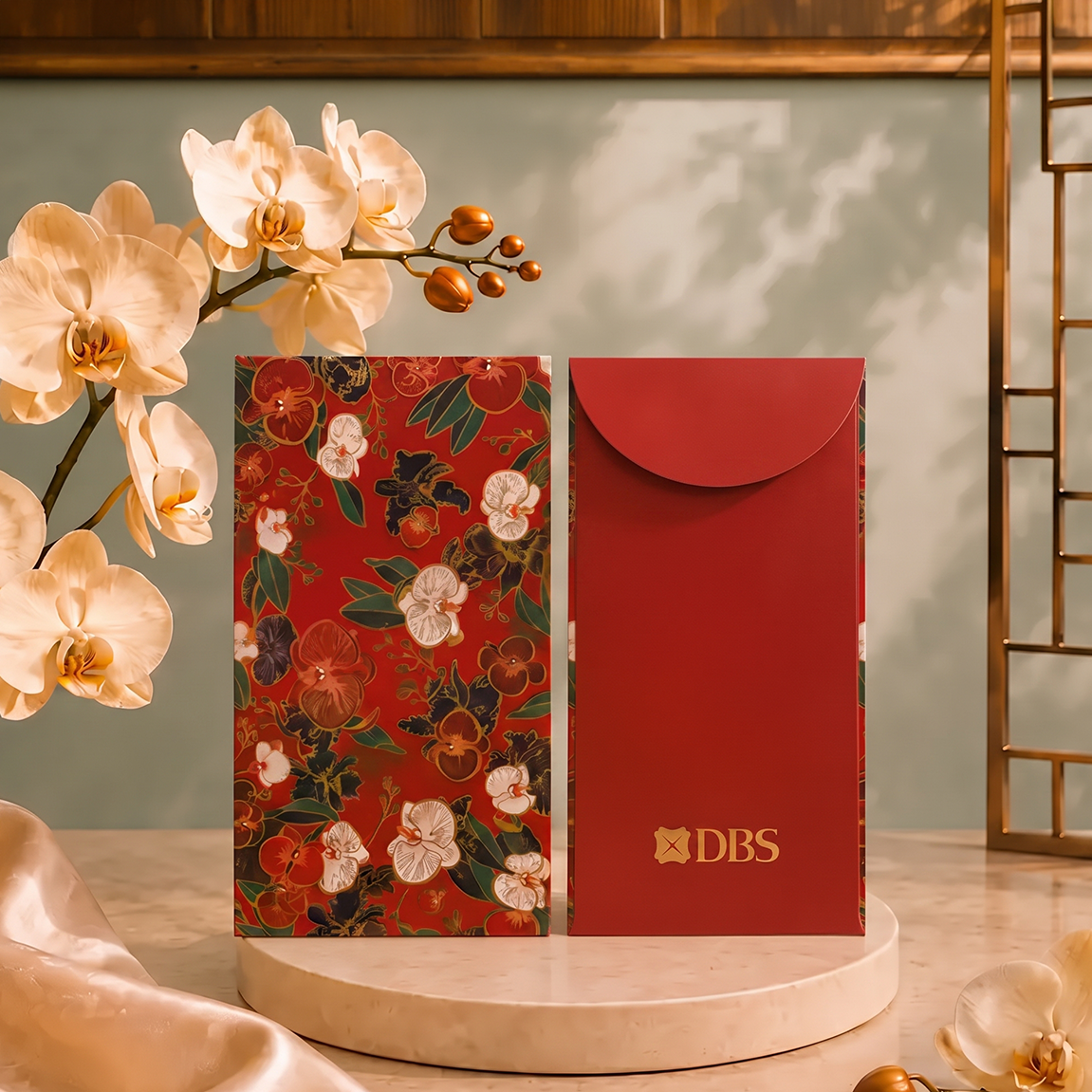 Orchid Cascade Red Packet - Red Packet (Ang Bao)