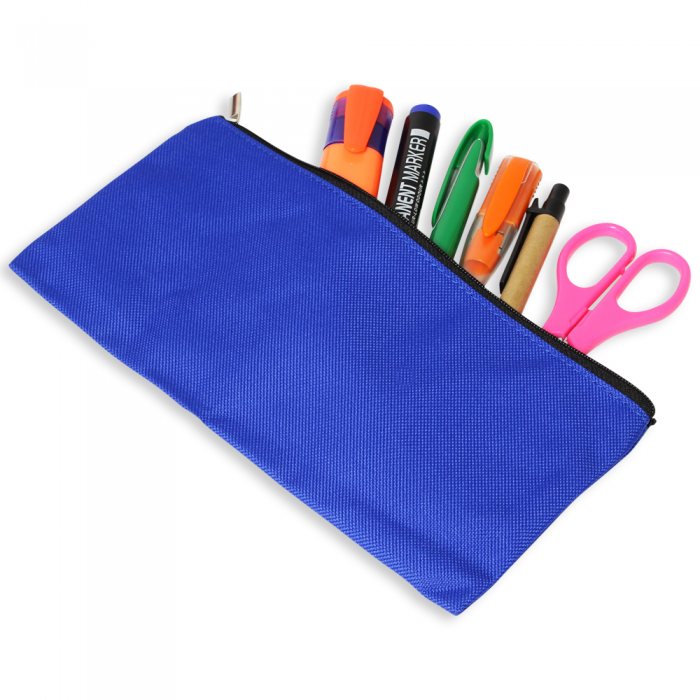 Customised Zipper Nylon Stationery Pouch With Logo Print Singapore