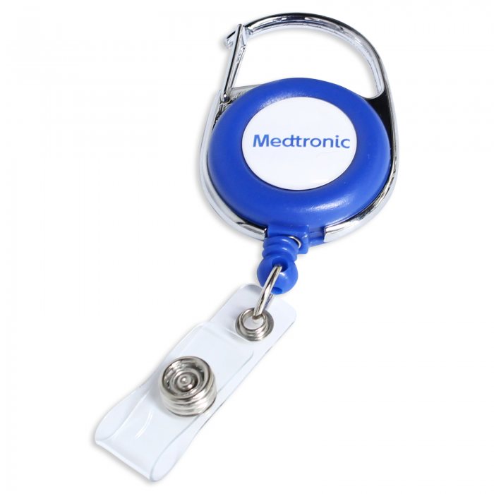 Retractable Badge Reel (with Carabiner Clip)
