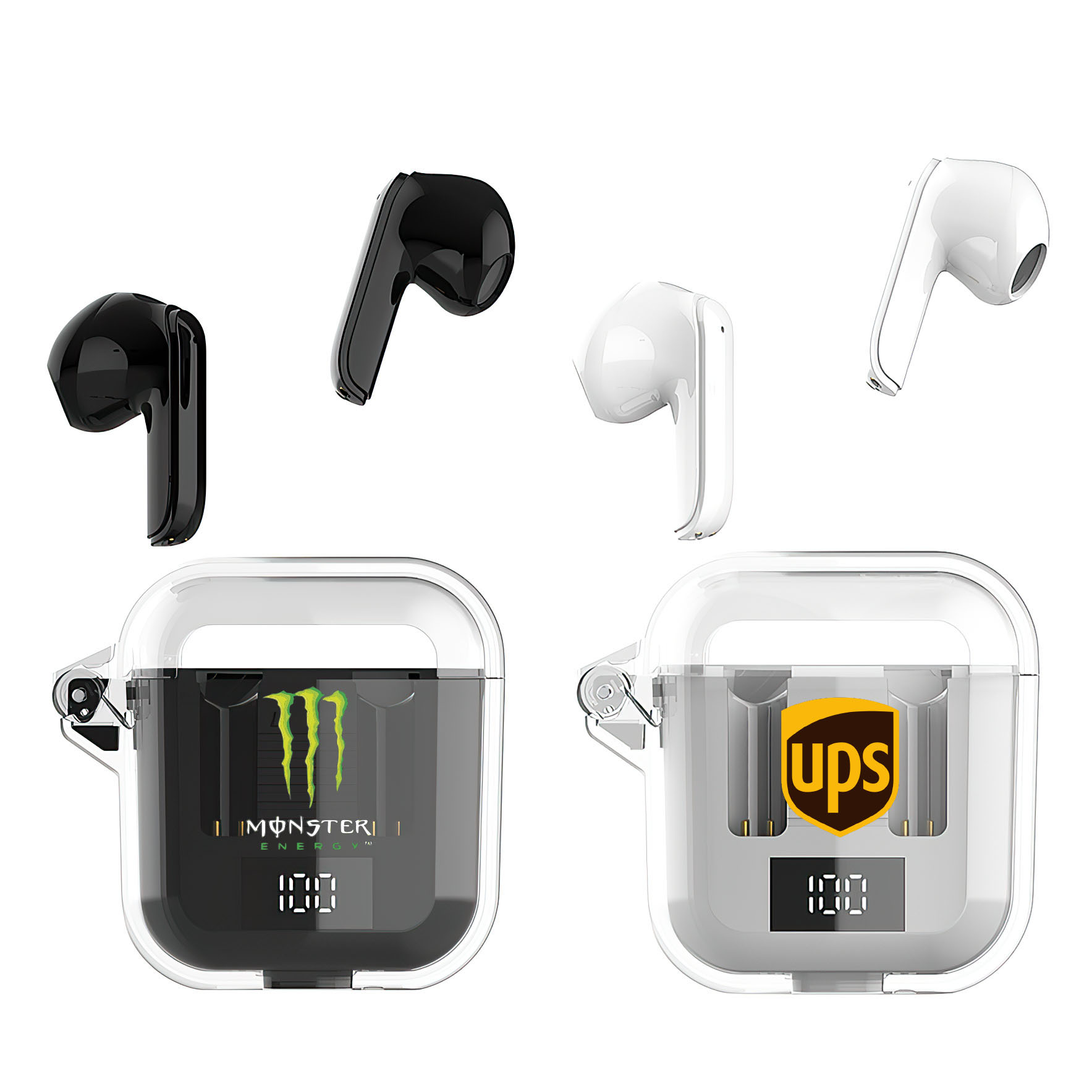 Wireless Earbuds with Digital Power Case