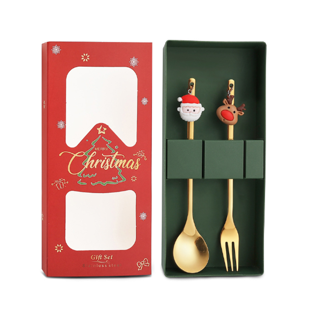 Set of Christmas Cutlery in Gift Box 