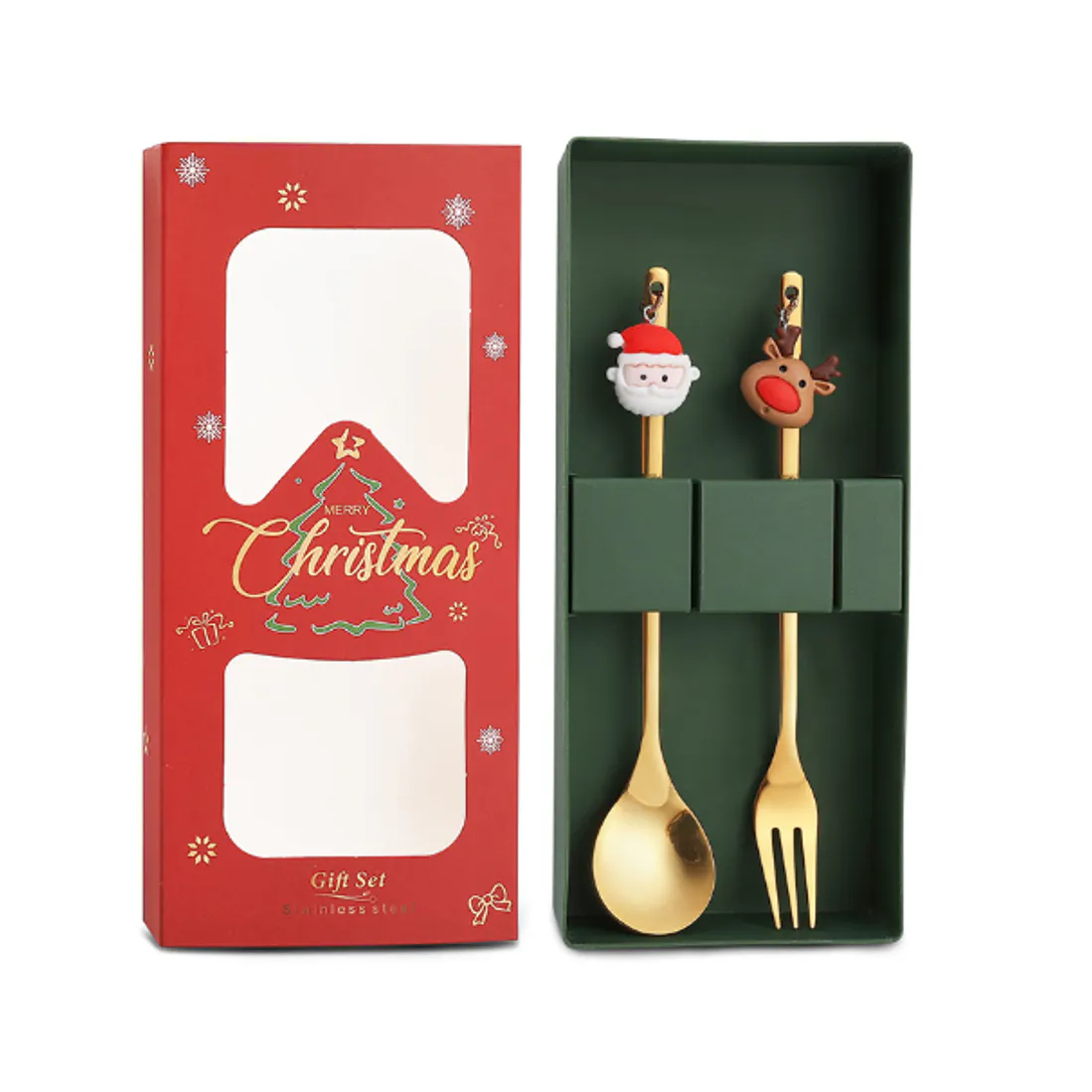 Set of Christmas Cutlery in Gift Box