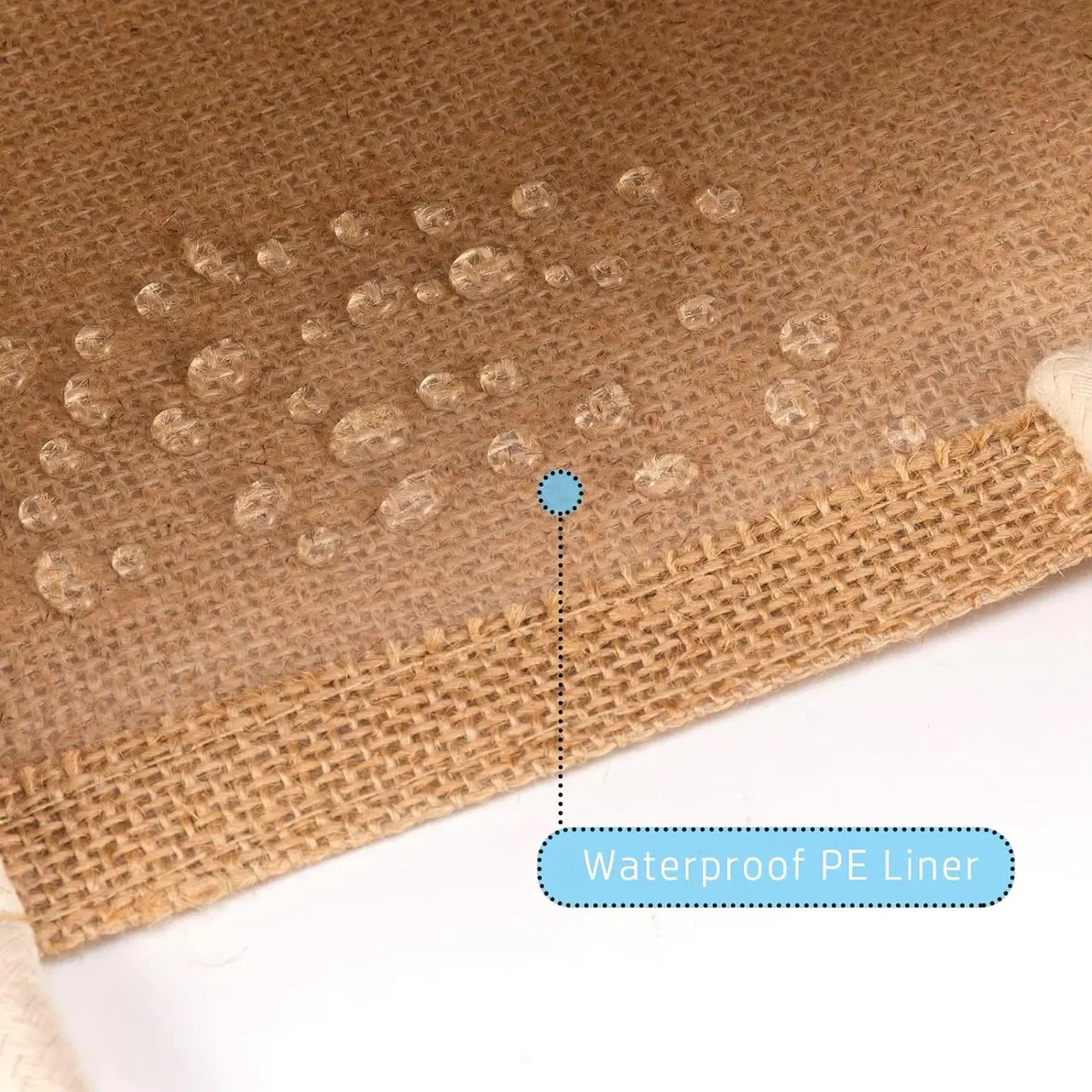Small Laminated Jute Tote Bag