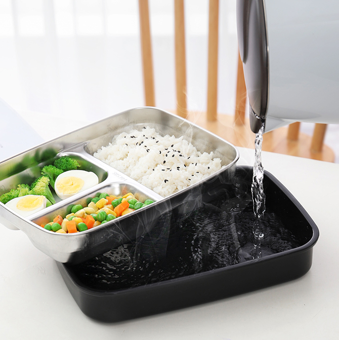 Customised Stainless Steel Lunch Box (with Cutlery) With