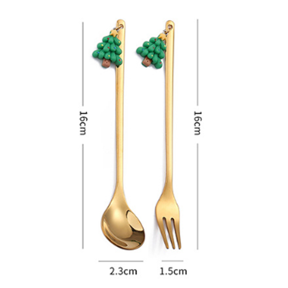 Set of Christmas Cutlery in Gift Box 