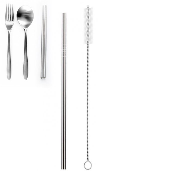 Cutlery + Straight Straw + Cleaner