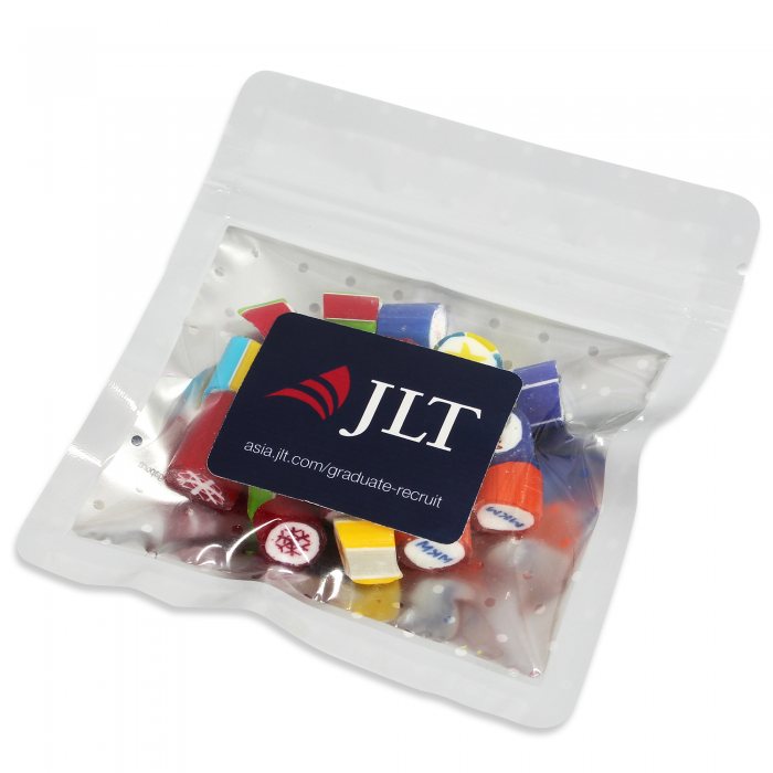 Customised Rock Candies In Ziplock Bag (30g) With Logo Print Singapore