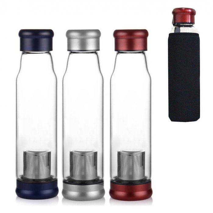 500ml Premium Glass Bottle (Tea Infuser Included)