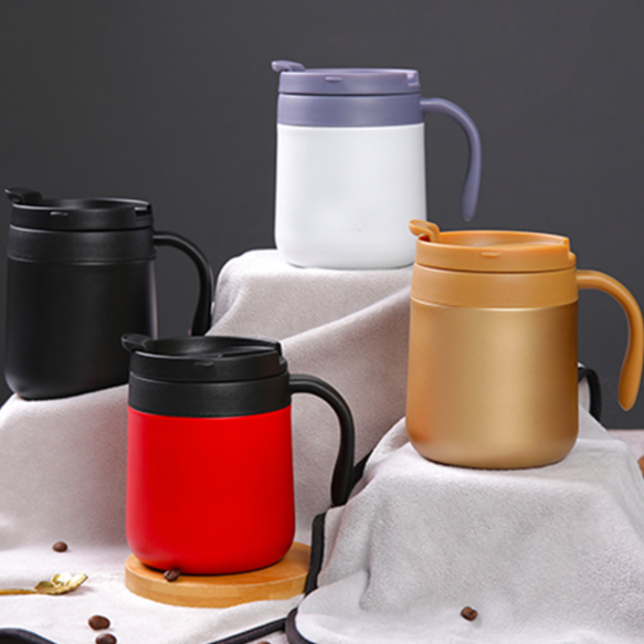 350ml Ins Stainless Steel Mug with Flip Lid