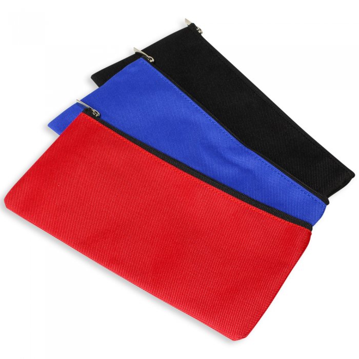 Customised Zipper Nylon Stationery Pouch With Logo Print Singapore