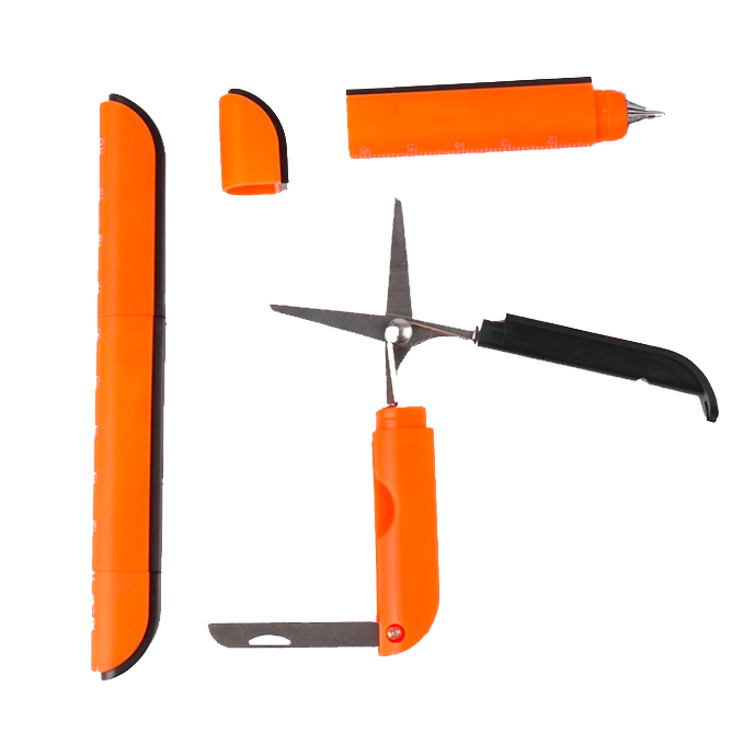 Multifunction 4-in-1 Pen (with Scissor, Knife and Ruler )