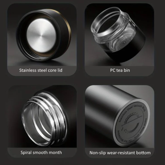 450ml LED Display Flask with Tea Strainer 