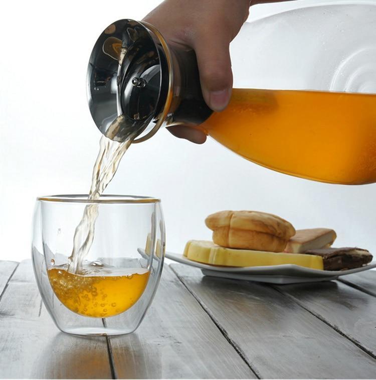 250ml Double Wall Glass Mug with Bamboo Lid