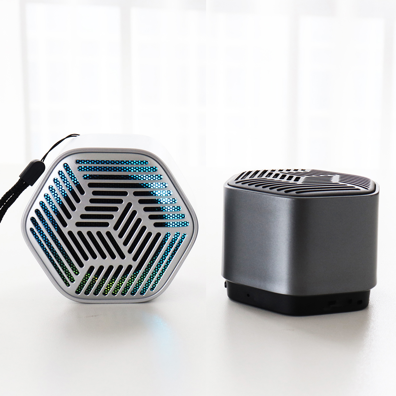 Hexagon Wireless Speaker with LED Light