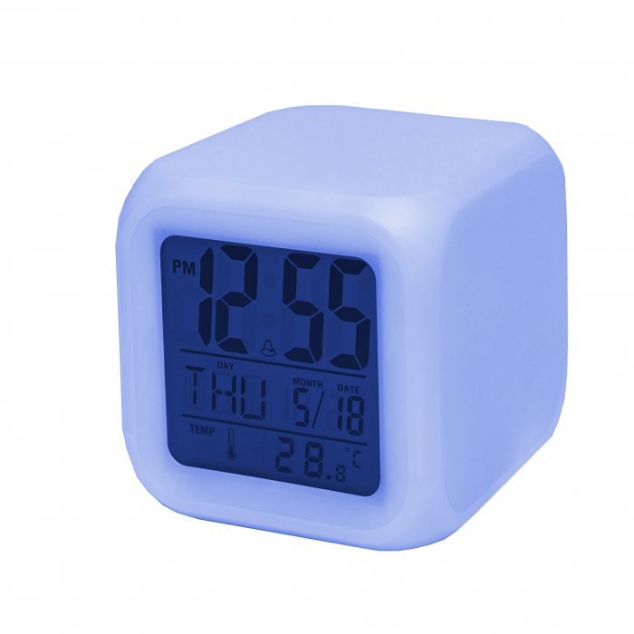 Carlson Colour-changing LCD Clock