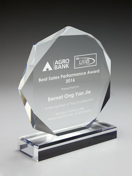 165mm Hexa Acrylic Award (Height)