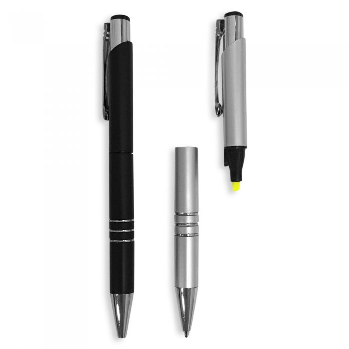 Detachable Ball Pen With Highlighter