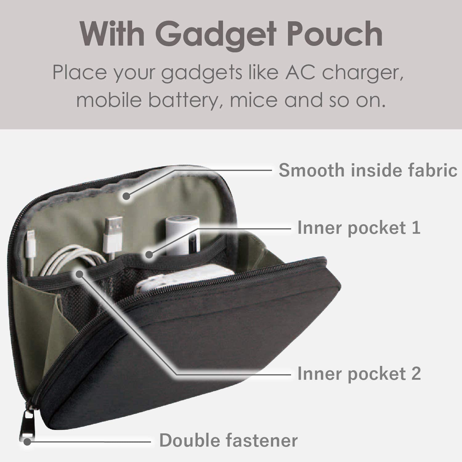 Customised Laptop Sleeve with Gadget Pouch With Logo Print