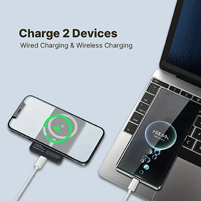 5,000mAh SLIM Magnetic 15W Wireless Power Bank