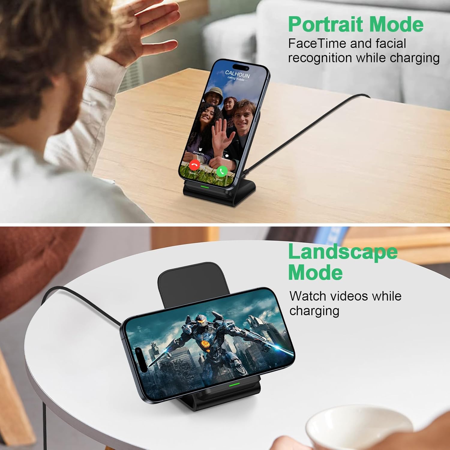 Lux Qi Fast Charge Wireless Charger Phone Stand