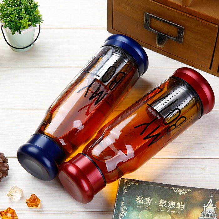 500ml Premium Glass Bottle (Tea Infuser Included)