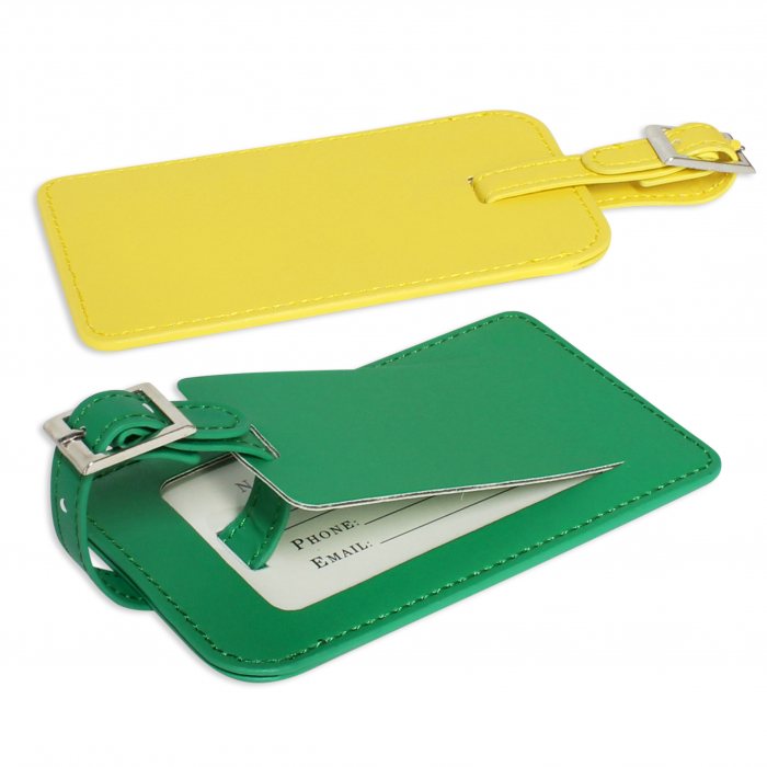 Leather Luggage Tag (With Fastener)