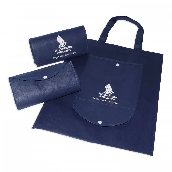 Portrait Foldable Tote Non-Woven Bag (Without Gusset)