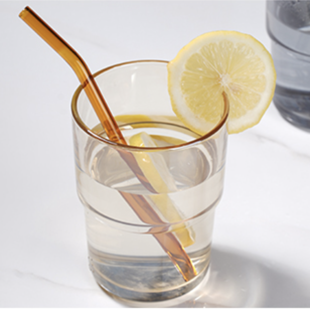 400ml Glass Cup Tumbler  with Straw 