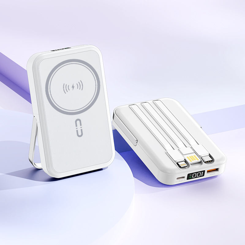 10,000mAh Supreme Magnetic Wireless Powerbank with Cables & Stand