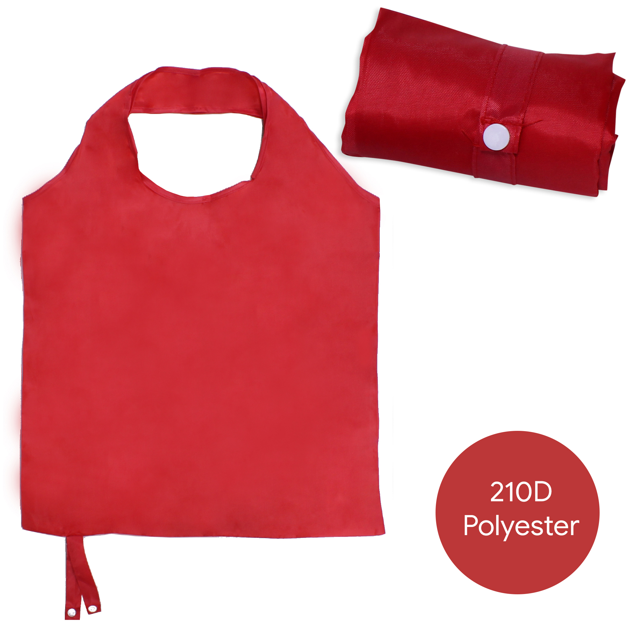 Foldable Polyester Tote Bag (With Button Closure)