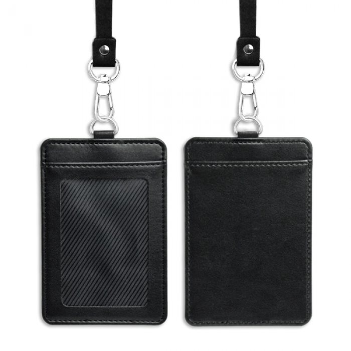 Portrait ID Card Holder with Lanyard and Box Set
