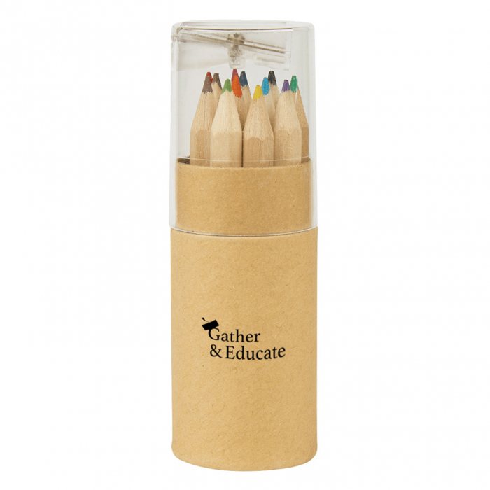 12-Colour Pencil Set with Sharpener