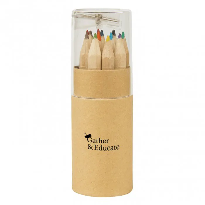 12-Colour Pencil Set with Sharpener