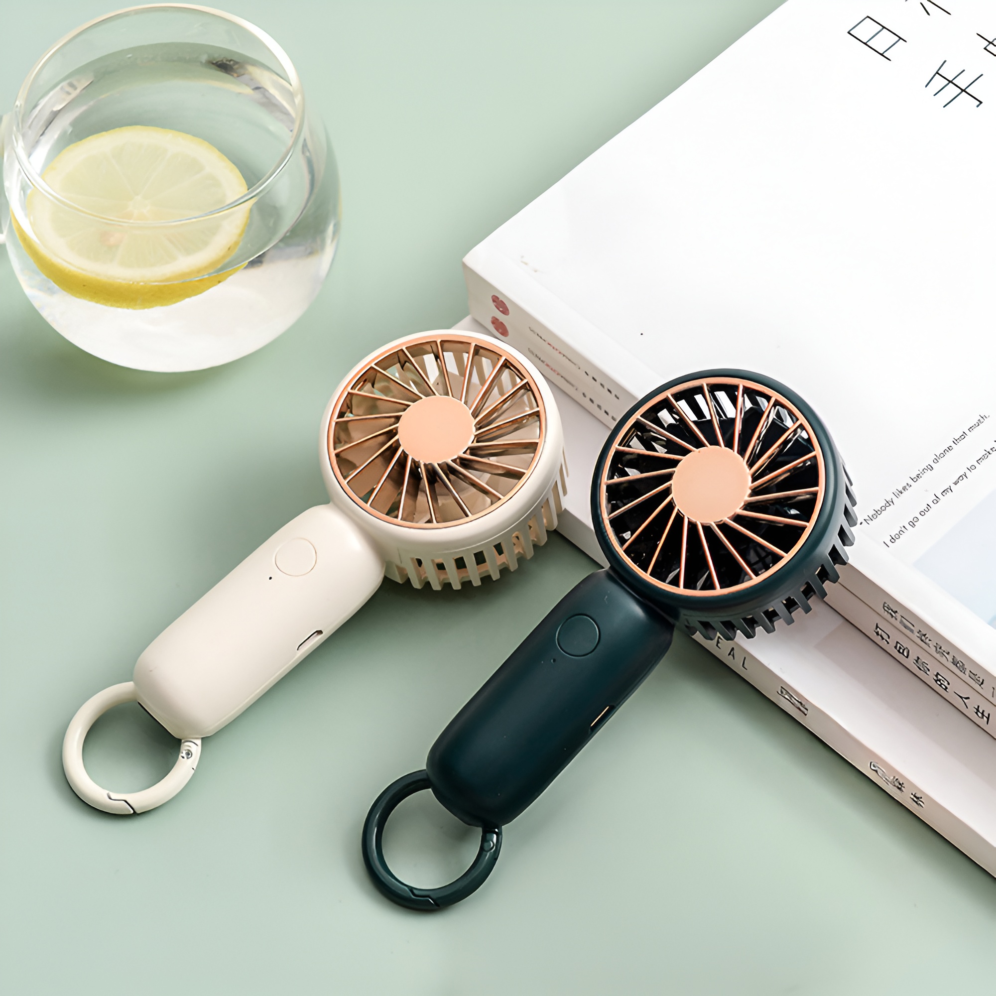 Handheld Fan with Carabiner