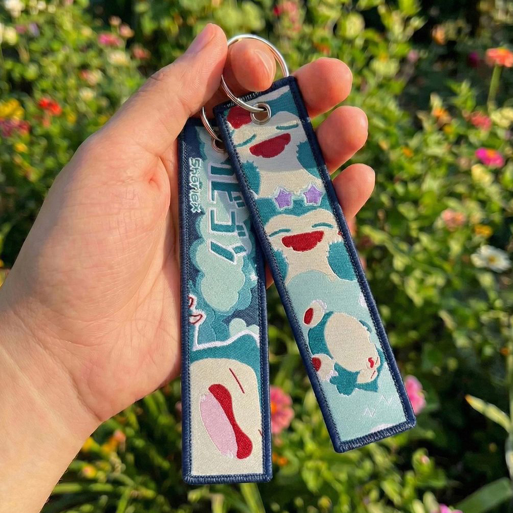 Embroidery Tag Fabric Keychain (also known as Remove Before Flight)