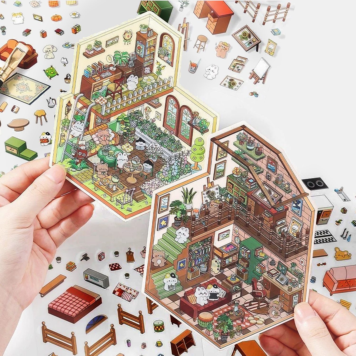 Custom 2.5D Scenery Sticker Pack