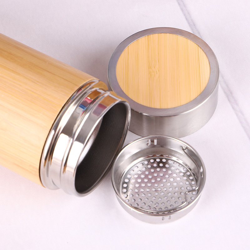 500ml Double Wall Bamboo Flask