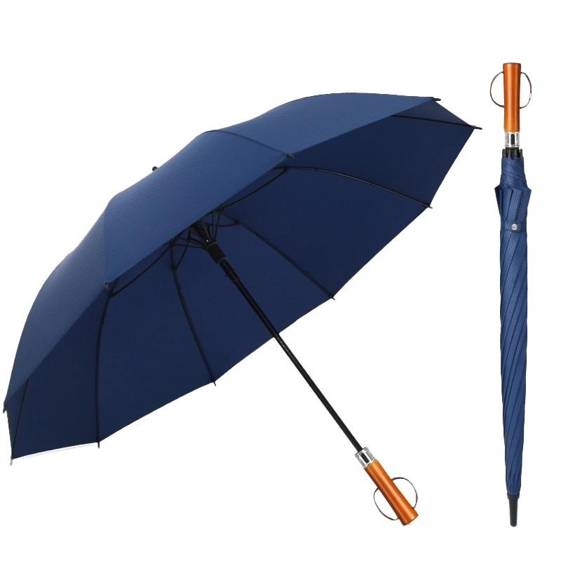 27″ Golf Umbrella (Straight Wooden Handle)