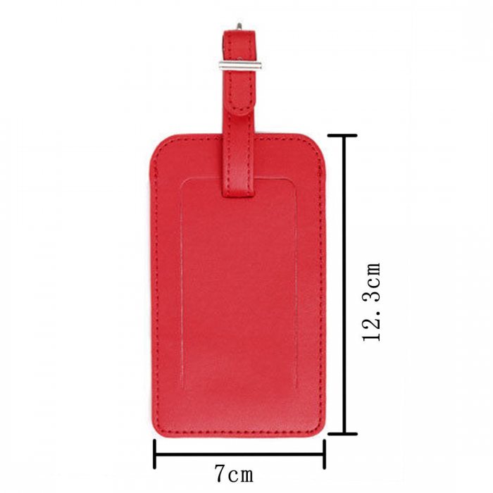 Customised Leather Luggage Tag (With Fastener) With Logo Print Singapore