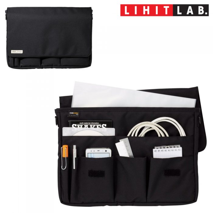 Lihit Lab Smart Fit Carrying Pocket (Folder) for Travel - Black