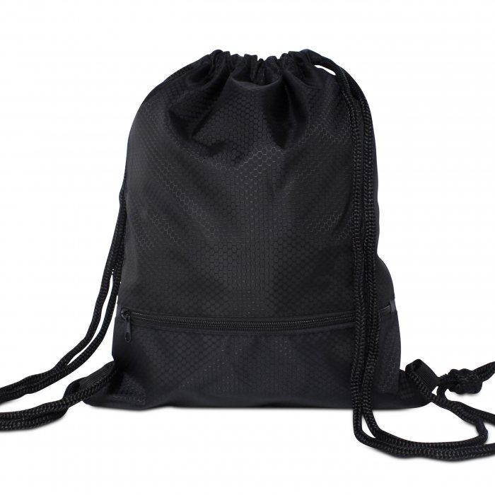 High Quality Drawstring Bag with Front Pocket (Water-Resistant)